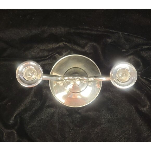 Vintage 1960s Oneida Silverplate Double Taper Candle Holder - Picture 9 of 14